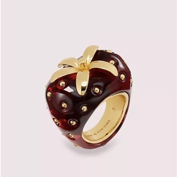 kate spade Jewelry - Kate Spade New York tutti fruity strawberry resin ring size 8 NWT